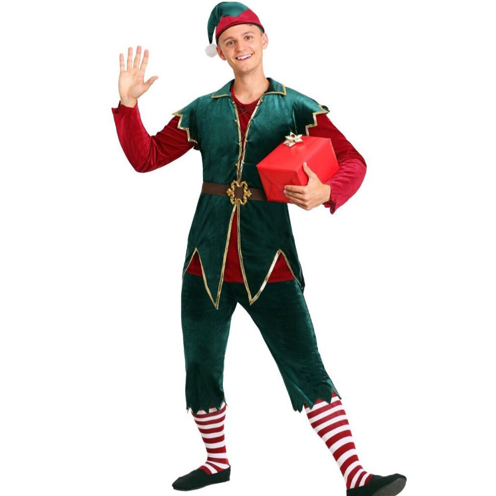 FC156 MENS DELUXE HOLIDAY ELF COSTUME